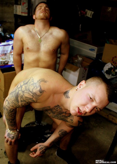 Brandon was going to top @markolebeau in his 1st ever porn vid... The jitters got to him & his boner