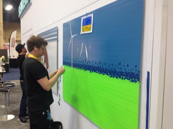 RT @AWEA: Some more amazing art over at the #Siemens #Energy booth #WINDPOWER14