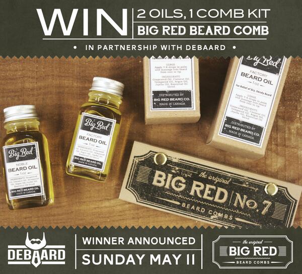 weskent's tweet photo. "@BigRedBeardComb: If you haven't already, RT &amp; FOLLOW to WIN! Winner announced Sunday May 11! @debaardshop http://t.co/x3H3qx79YJ"