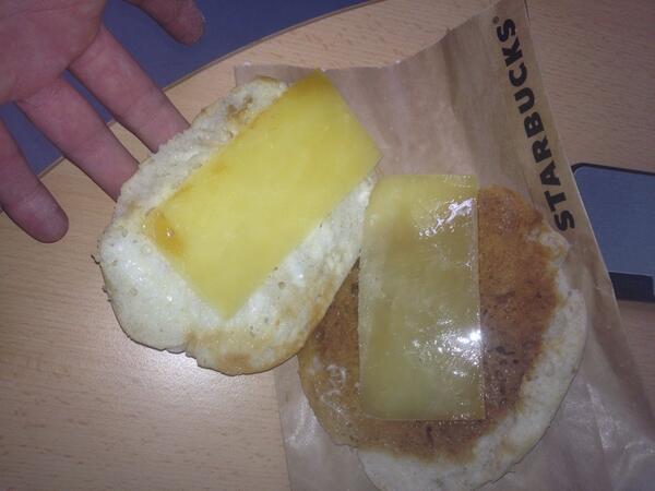 Starbucks this ain't toasted- stale bread and sweaty tepid cheese