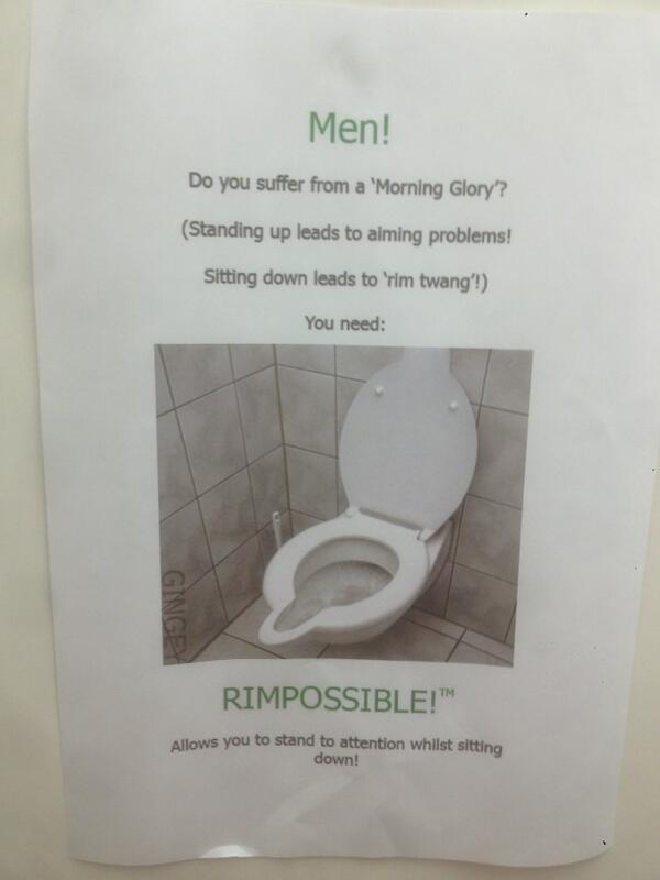arron4life's tweet photo. On the works toilet door lol http://t.co/8bIucZ2wke