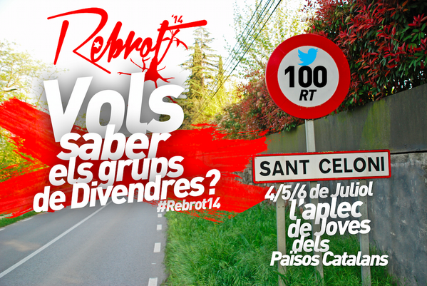 Arran_jovent's tweet photo. Voleu saber quines bandes actuaran el dia 4 de juliol al #Rebrot14? QUAN AQUEST TUIT PASSI DE 100 RT ELS ANUNCIAREM! http://t.co/f8IELwGeXm