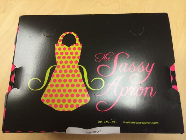The Sassy Apron (mysassyapron.com) brought free lunches for the ER nurses today. Very delicious sandwiches.