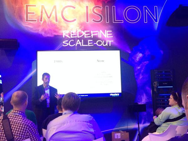 sandyliiwozniak's tweet image. Todd Laurence of @cloudera talk about Enterprise Data Hub at #EMCIsilon booth #EMCWORLD2014