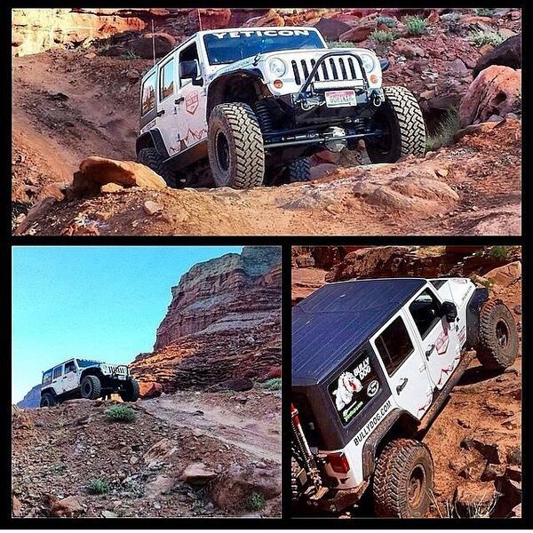BullyDogTech's tweet photo. The YETICON in Moab! What would you do if you could have this Jeep for a full day with no consequences? #powerwit... http://t.co/clKowzPxQB