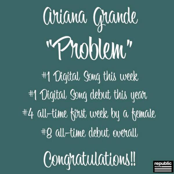MelyssaGrandeJ's tweet image. OMG OMG #PROBLEMISNUMBER1 !!!!! @ArianaGrande Thanks Ari :)