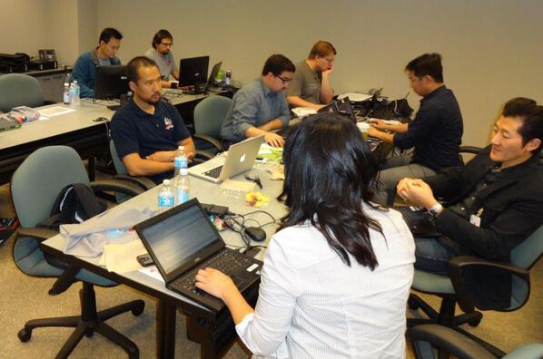 msgpdhackday's tweet image. Still hacking away in Costa Mesa #msgpdhackday2014