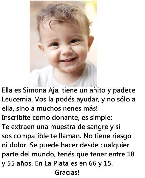 NaiBlasco's tweet image. @yanilatorre Ella es Simona, tiene un año y muchas ganas de vivir. Vos la podes ayudar. Podes hacer un RT? http://t.co/9ut7UJLcIU”
