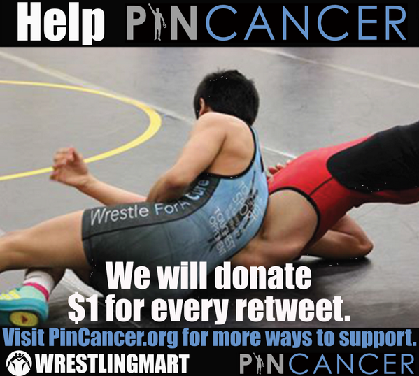 Retweet, and hashtag #WrestleForACure, and we willl dontate $1 to <a href="/PinCancer/">Pin Cancer™</a>