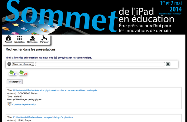 sommetnumerique's tweet photo. Les présentations du Sommet de l'iPad en éducation 2014 sont disponibles en ligne #ipad14 http://t.co/S3RUzYLKv6 http://t.co/wz02lvKAuh