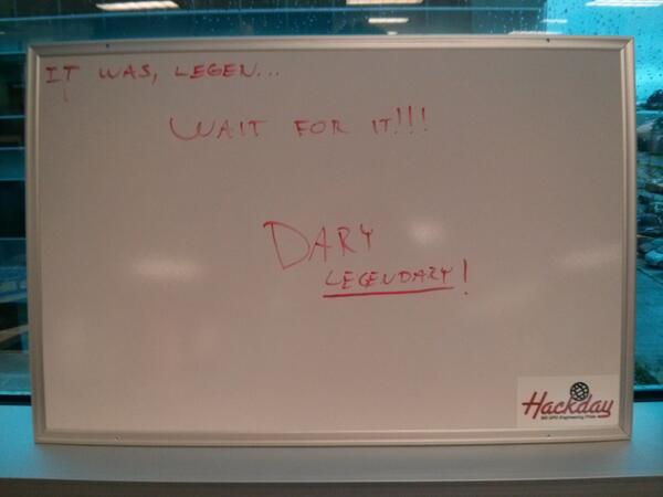 daniascr01's tweet image. Great Hackday!! It was Legen....dary!! Wait 4 IT team, CR! :) @msgpdhackday  #msgpdhackday2014