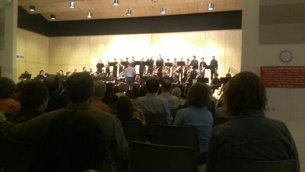 ioMsCohen's tweet photo. Look at this collaboration between middle and high school jazz bands! Awesome work guys! http://t.co/fZlbnoRk81