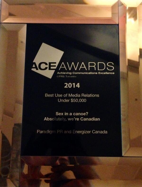 awhitebean's tweet photo. Best use of media relations under 50K: Bronze for @ParadigmPR! Woohoo congrats team @caitiewallman #CPRSACE http://t.co/9bT54uOSTq