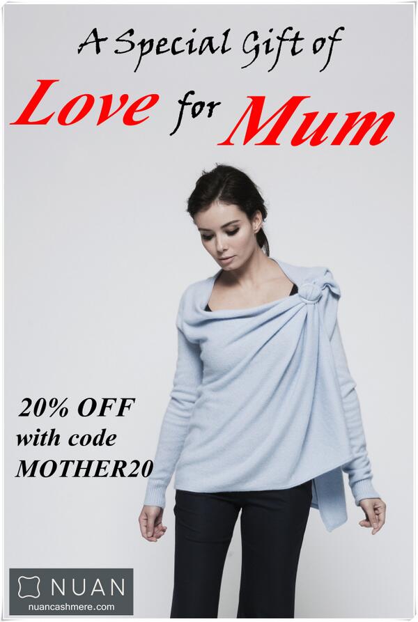 Mother's Day is May 11! Find the perfect gift or shop online with MUM at NUAN  bit.ly/1eD1oDr
#mother #gift
