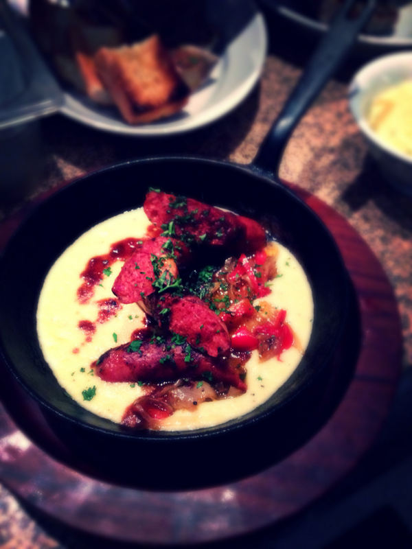 Ring the bell ! We sold the first special of the day @CsJakarta - baked sausages &amp; polenta #jakarta #fresh #creative