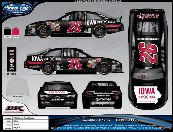 ClubAlumnus's tweet photo. Nothing like featuring Iowa on the national stage this weekend in KS! @BKRacing_2383 #NASCAR  #Iowa http://t.co/rfujZmtjHu