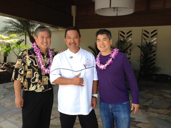 MarriottHawaii's tweet photo. Mahalo @HIFoodWineFest! Chef Kanekoa with Chefs Yamaguchi and Wong @WaikoloaBeachMH http://t.co/J5fllj6i1S http://t.co/kiuRsJ8Zvm