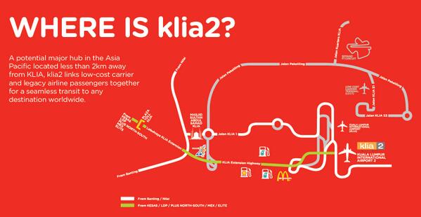 airasia's tweet photo. Here's a glimpse of klia2,AirAsia's new home here in M'sia.Here's hw to get thr.So excited for tomorrow's move!Pls RT http://t.co/OPbA543jXh