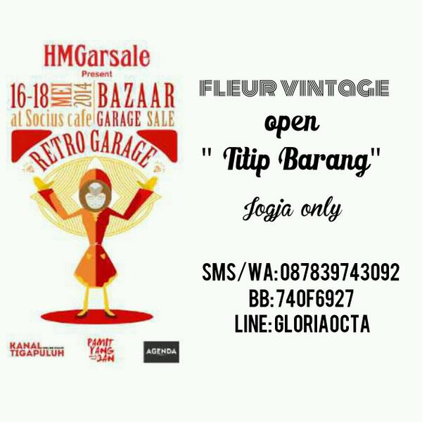 _fleurvintage's tweet photo. Hallo Jogja ;) yuk ikutan Tirang - Titip Barang buat acara Retro Garage @HMGarsale 16-18 Mei at Socius cafe! http://t.co/TmSSTMQc8I