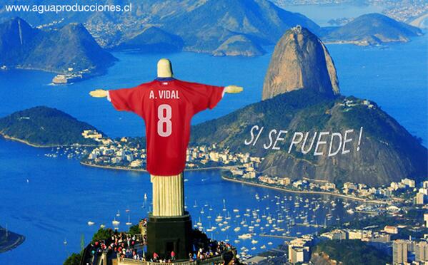 aguaproductora's tweet photo. Vidal, Arturo Vidal, @kingarturo23, Vidal Brasil 2014...Vamos que se puede! http://t.co/1TLXJ7AUZq