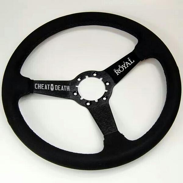 PASMAG's tweet image. Cheat Death w/ @GripRoyal. #pasmag #griproyal #cheatdeath #blacksuede #steeringwheel #custom