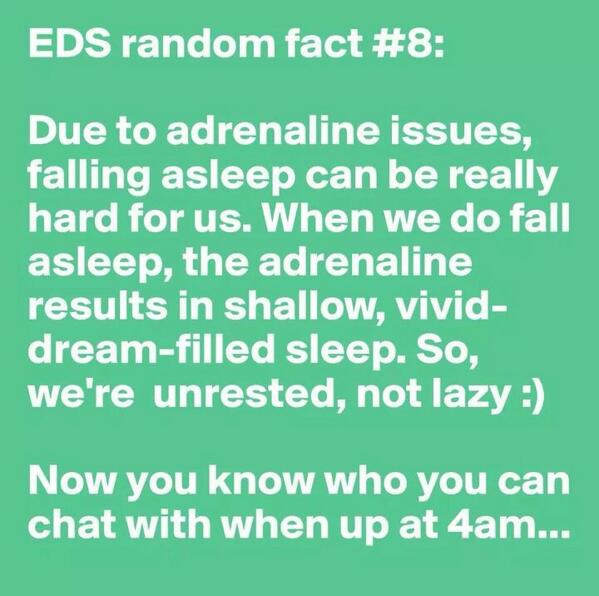 anniechristine3's tweet photo. GoodMorning Twitter luvies!
It's May 8th, random EDS fact #8
#MayisEDSAWARENESSMonth
#EDS
#ChronicallyExhausted! http://t.co/ZB3Ai3Qif1