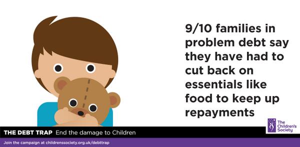 childrensociety's tweet photo. Families are cutting back on essentials like food, clothing or heating for children to keep up repayments. #DebtTrap http://t.co/lAGZNqR1a2