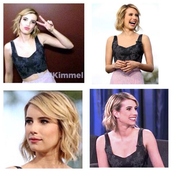 Got to spend the day with this blonde bombshell ❤️ <a href="/RobertsEmma/">Emma Roberts</a> Hair color and style by me Makeup by <a href="/Dawn_Broussard/">Sunday_daisy</a>