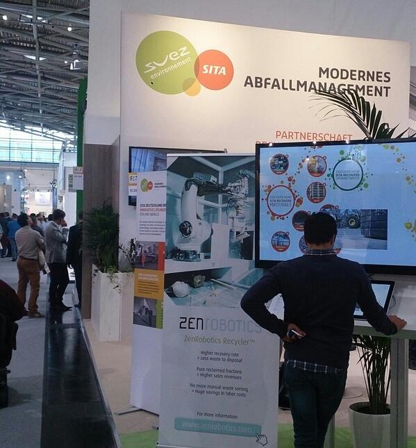 JuhoMalmberg's tweet image. #Suez #SITA and #ZenRobotics global partnership visible at @IFATMunich