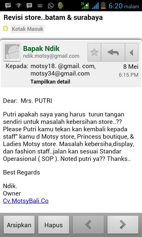PutriKDV's tweet photo. Kenak komplin dari bos..haduh....anak" ku di store...mami kenak komplin ni dari bos... http://t.co/wMPzCcbhuU
