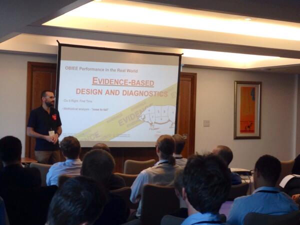 Nicholas_Hurt's tweet photo. Brilliant presentation by @rmoff on #obiee performance - no silver bulllets #biforum2014 http://t.co/FiyCv0re93