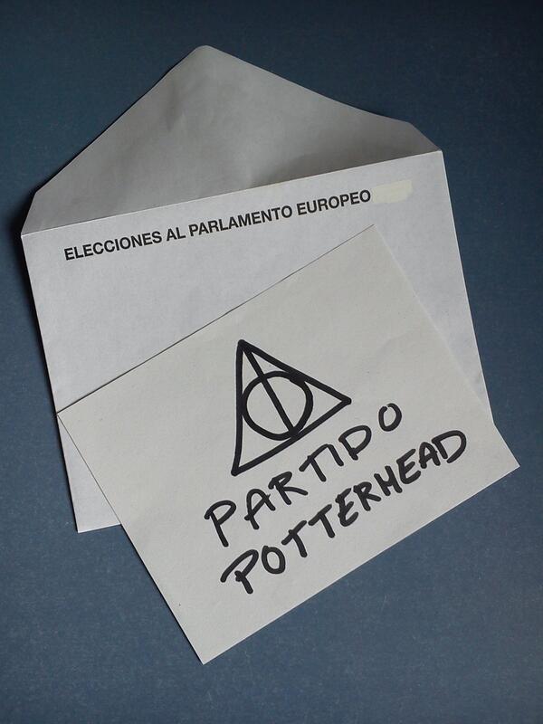 guillermofdezg's tweet photo. Ya tengo listo el sobre para las elecciones europeas. #PartidoPotterhead http://t.co/i06zbZXX29
