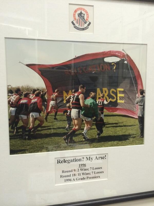 Ripping night at TP tonight. Boys fired up for the big game against Collegians. Found this little beauty...#firedup