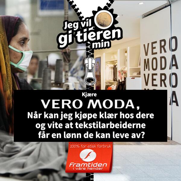 FIVH's tweet photo. Vero Moda: Dere har verken åpne leverandørlister eller en plan for å betale arbeiderne skikkelig. Når skjer det noe? http://t.co/JThpmkRHAh