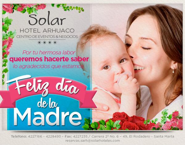 HotelArhuaco's tweet photo. Hotel Arhuaco Te Desea Un Feliz Día De La Madres. http://t.co/AHY9SyMGiA