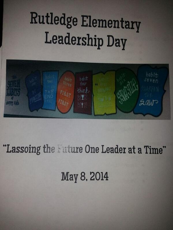 sagrissom's tweet photo. Leadership Day @ Rutledge Elem! #tlim http://t.co/fxvgnzL4Ic