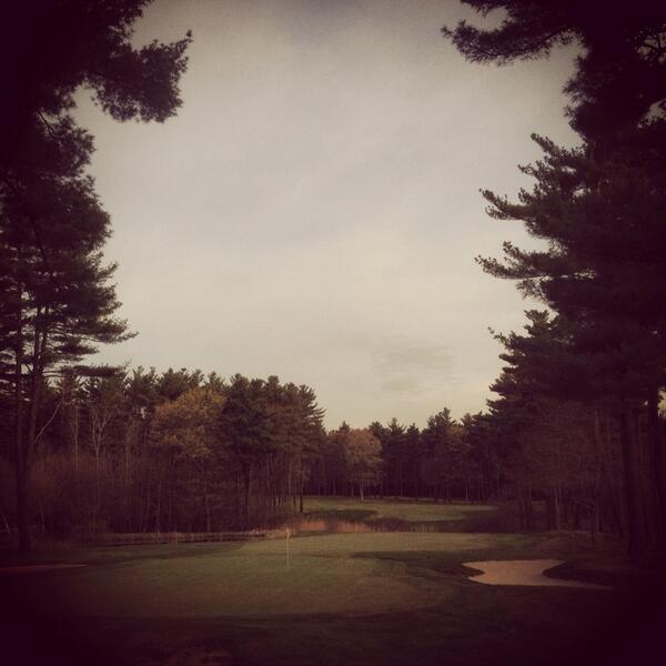 The wonderful view of 18th green at 5:45 this morning!