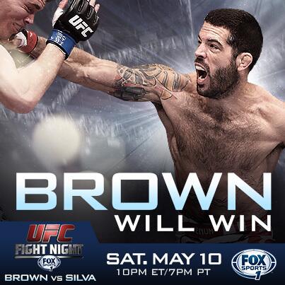 ufc's tweet photo. UFC welterweight @IamTheImmortal will battle Erick Silva at #UFCFightNight! RT if you are with #TeamBrown http://t.co/5DaGE2F7k5
