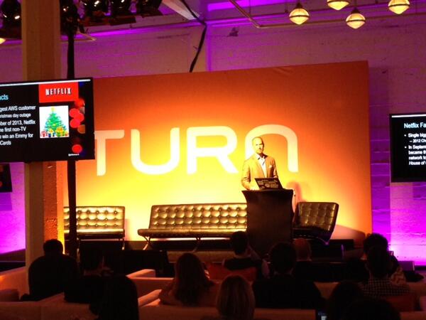 TurnPlatform's tweet photo. "Netflix is based on disruption - they do more with data than just about anyone else" @philsimon #TurnLive http://t.co/jwT6Oa1ejW