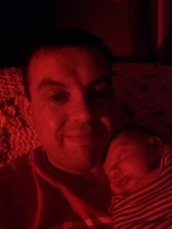 JesseChalloner's tweet image. My 3 week old son Jackson puked on my mouth. It didn't taste horrible and was surprisingly warm. #daddy #vomitface