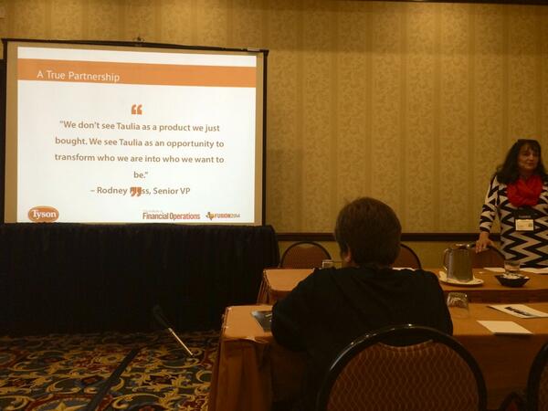 maex242's tweet image. Amazing presentation from Tyson Foods on their success using @taulia #fusion2014