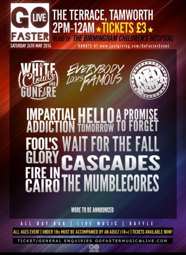 Teresa73's tweet photo. @PaightonAndy Any chance of RT, unsigned music charity event for Birmingham children's hospital #GoFasterLIVE http://t.co/MOfcpNfOzu