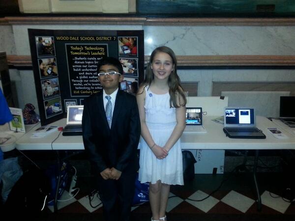 WestviewSchool1's tweet image. So proud of @bhartmanwd7 and our students representing Wood Dale at #tech2014 in Springfield! #wdsd7