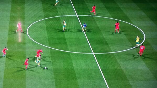 butcher_matt's tweet photo. So im playing @EASPORTSFIFA but theres a @NorwichCityFC player sat in the centre circle #protest http://t.co/zbFZ9Y0ZFR