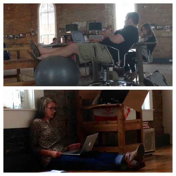 redeapp's tweet photo. Back from #gartnerpcc - here's how @_hannahbeasley &amp; @MarketingMusing get on follow-up phone calls. #bestofficespace http://t.co/mDCg7qJYwB