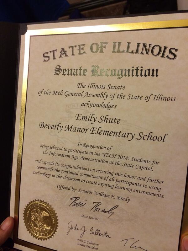 jclosen's tweet image. Legislative approval of school&apos;s use of tech!
#tech2014
#iltech2014