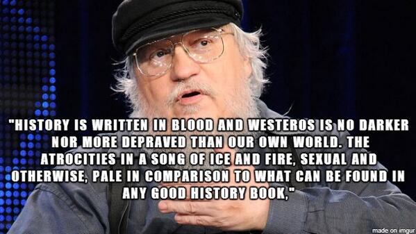 GRRM's tweet photo. A message to all of my critics. http://t.co/e9fKaWpUVD