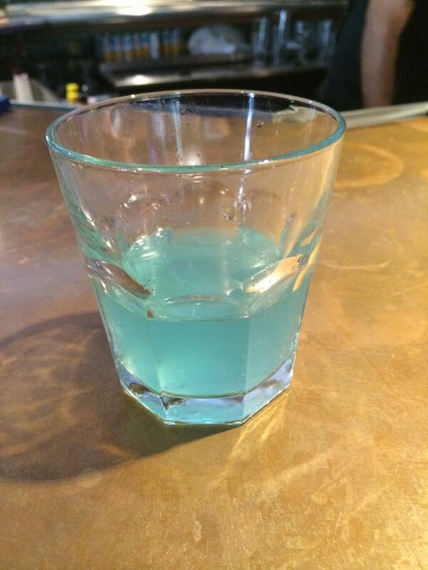 blue sweet tart shot with 3 olives blue sweet tart shot with 3 olives