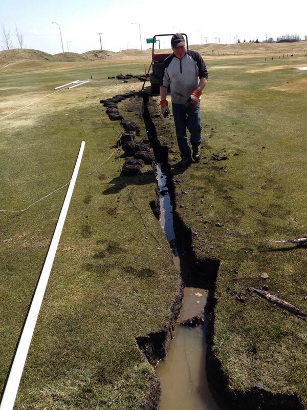 The latest irrigation break, replacing 80feet of spiral fractured PVC pipe. #redtaillanding