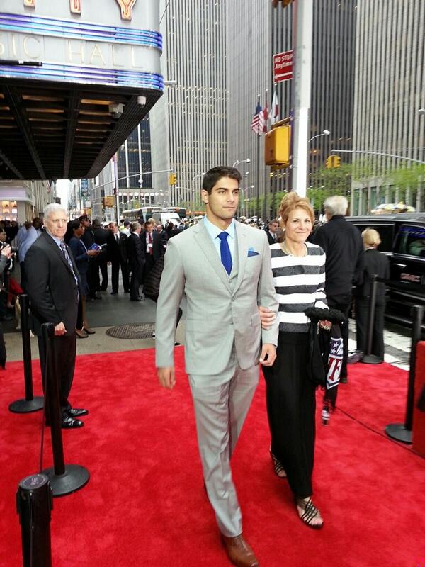 Style Girlfriend On Twitter Eastern Illinois Qb Jimmy Garoppolo Jimmyg 10 Escorting His Mom Down The Nfldraft Red Carpet Http T Co P82wdxy9x2